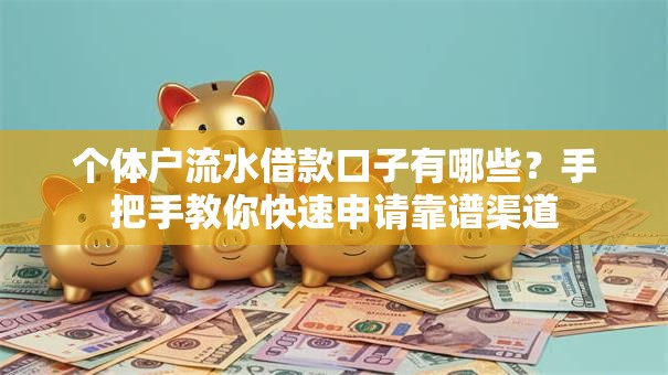 个体户流水借款口子有哪些？手把手教你快速申请靠谱渠道