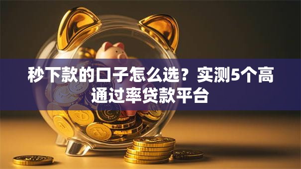 秒下款的口子怎么选？实测5个高通过率贷款平台