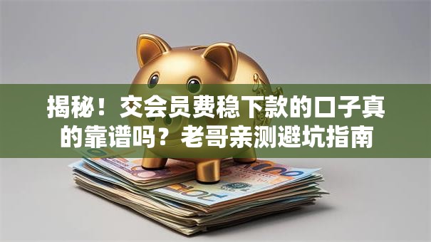 揭秘！交会员费稳下款的口子真的靠谱吗？老哥亲测避坑指南