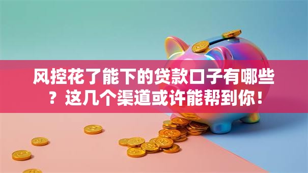 风控花了能下的贷款口子有哪些？这几个渠道或许能帮到你！