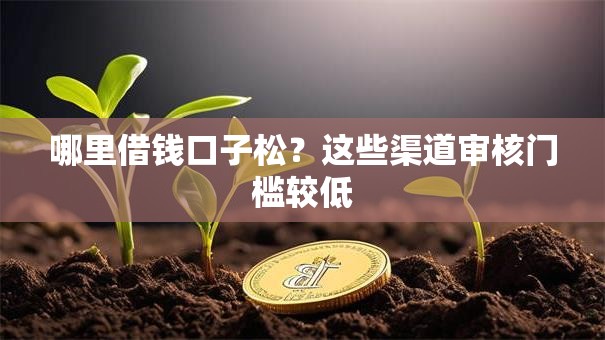 哪里借钱口子松？这些渠道审核门槛较低