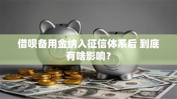 借呗备用金纳入征信体系后 到底有啥影响？
