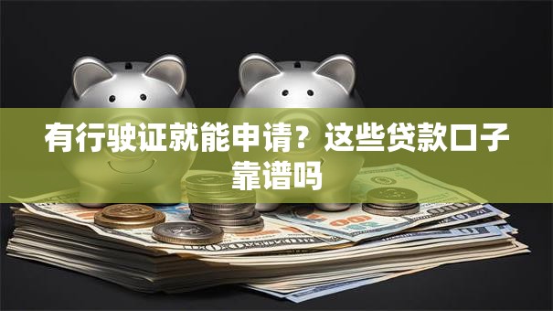 有行驶证就能申请？这些贷款口子靠谱吗