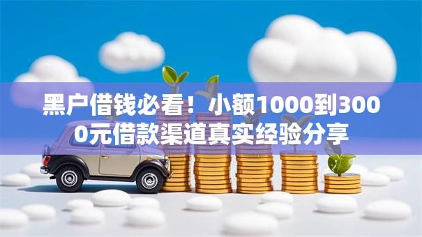 黑户借钱必看！小额1000到3000元借款渠道真实经验分享