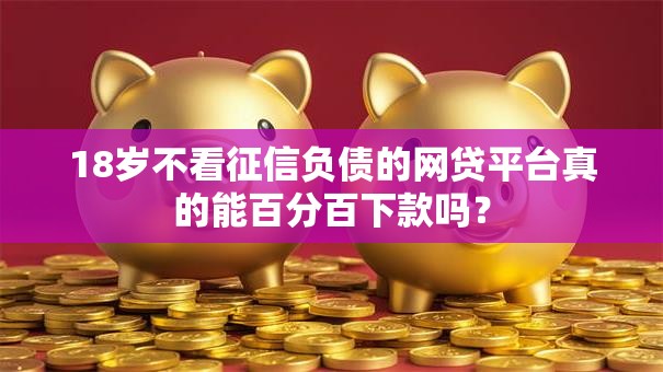 18岁不看征信负债的网贷平台真的能百分百下款吗？