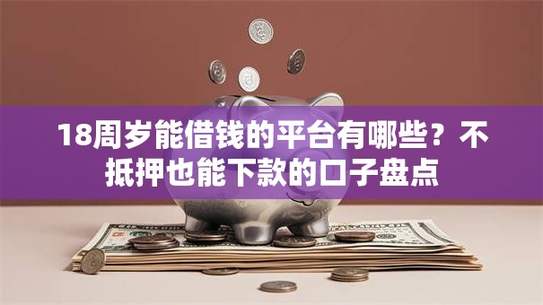18周岁能借钱的平台有哪些？不抵押也能下款的口子盘点