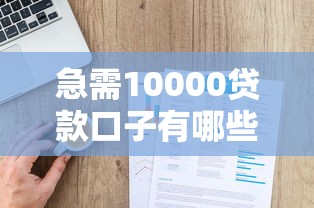 急需10000贷款口子有哪些？教你三步申请到靠谱资金