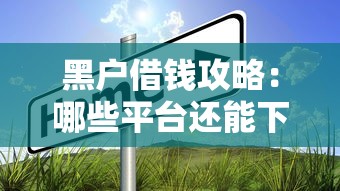 黑户借钱攻略：哪些平台还能下款？真实经验分享