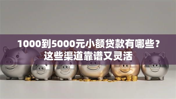1000到5000元小额贷款有哪些？这些渠道靠谱又灵活