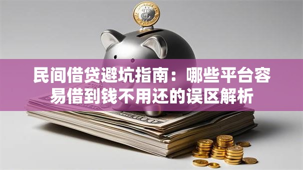民间借贷避坑指南：哪些平台容易借到钱不用还的误区解析