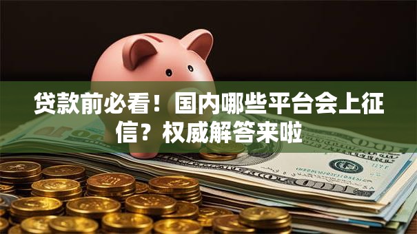 贷款前必看！国内哪些平台会上征信？权威解答来啦