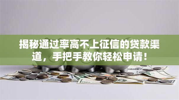 揭秘通过率高不上征信的贷款渠道，手把手教你轻松申请！