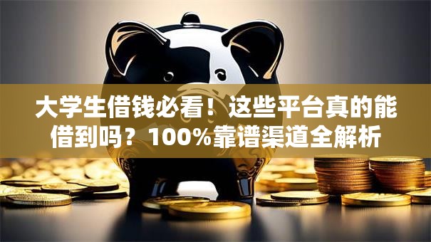 大学生借钱必看！这些平台真的能借到吗？100%靠谱渠道全解析