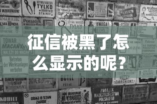 征信被黑了怎么显示的呢？一文说透贷款必查的5个细节