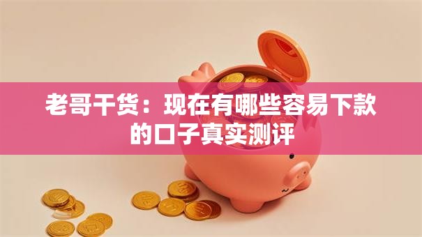 老哥干货：现在有哪些容易下款的口子真实测评