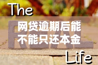 网贷逾期后能不能只还本金？真实答案全解析