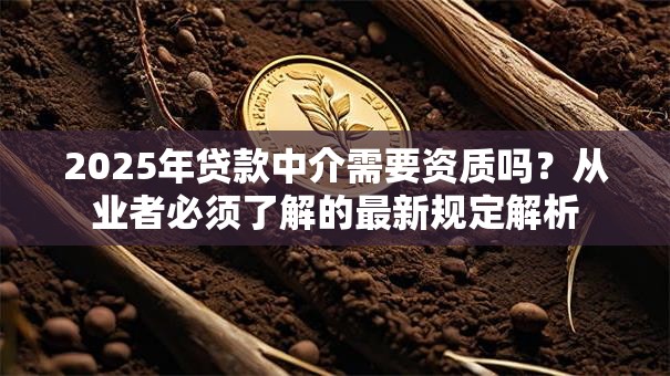 2025年贷款中介需要资质吗？从业者必须了解的最新规定解析