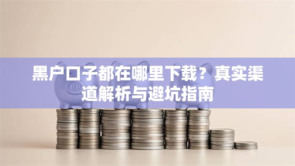 黑户口子都在哪里下载？真实渠道解析与避坑指南