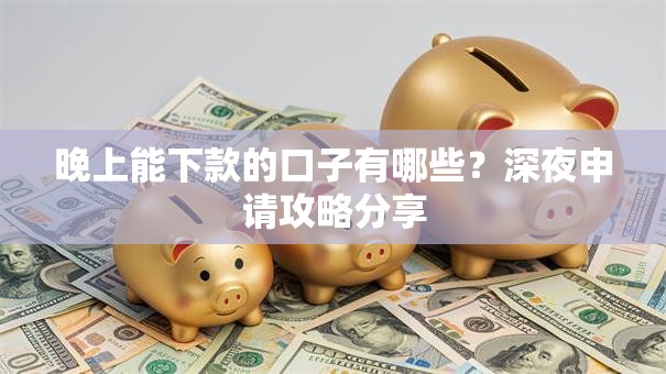 晚上能下款的口子有哪些？深夜申请攻略分享