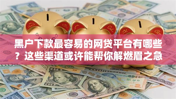 黑户下款最容易的网贷平台有哪些？这些渠道或许能帮你解燃眉之急
