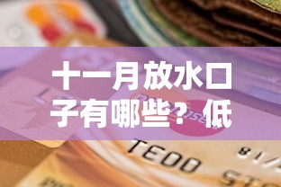 十一月放水口子有哪些？低息低门槛贷款通道解析
