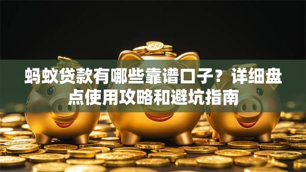 蚂蚁贷款有哪些靠谱口子？详细盘点使用攻略和避坑指南