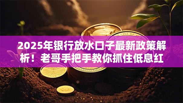 2025年银行放水口子最新政策解析！老哥手把手教你抓住低息红利期