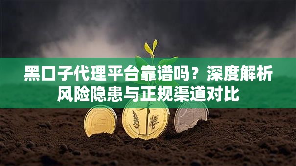 黑口子代理平台靠谱吗？深度解析风险隐患与正规渠道对比