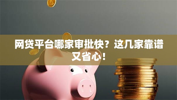 网贷平台哪家审批快？这几家靠谱又省心！