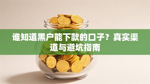 谁知道黑户能下款的口子？真实渠道与避坑指南