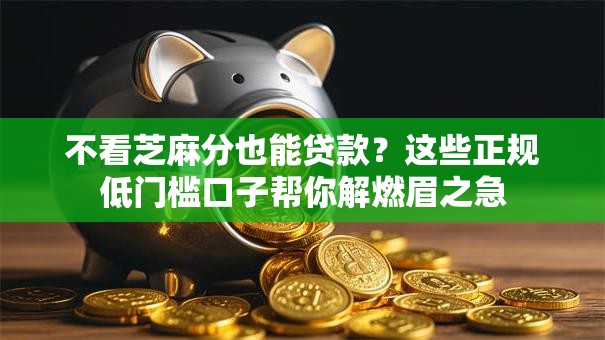 不看芝麻分也能贷款？这些正规低门槛口子帮你解燃眉之急