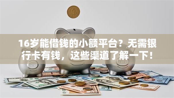 16岁能借钱的小额平台？无需银行卡有钱，这些渠道了解一下！