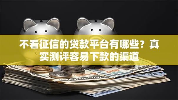 不看征信的贷款平台有哪些？真实测评容易下款的渠道