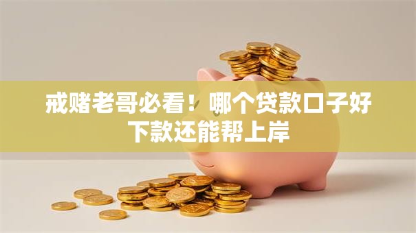 戒赌老哥必看！哪个贷款口子好下款还能帮上岸