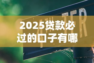 2025贷款必过的口子有哪些？最新政策+避坑指南