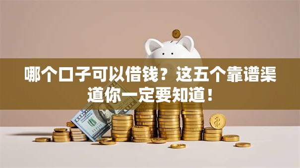 哪个口子可以借钱？这五个靠谱渠道你一定要知道！
