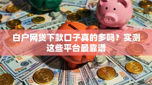 白户网贷下款口子真的多吗？实测这些平台最靠谱