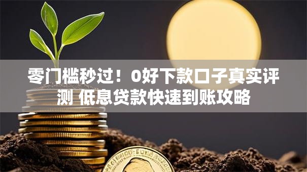 零门槛秒过！0好下款口子真实评测 低息贷款快速到账攻略