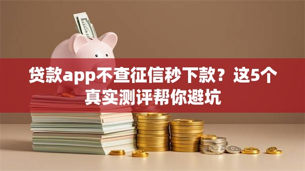 贷款app不查征信秒下款？这5个真实测评帮你避坑