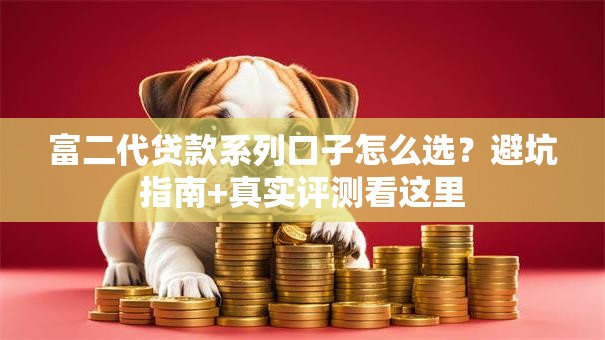 富二代贷款系列口子怎么选？避坑指南+真实评测看这里