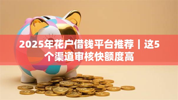 2025年花户借钱平台推荐｜这5个渠道审核快额度高