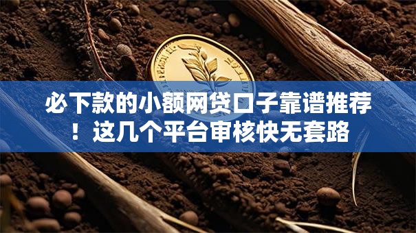必下款的小额网贷口子靠谱推荐！这几个平台审核快无套路