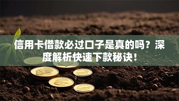 信用卡借款必过口子是真的吗？深度解析快速下款秘诀！