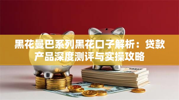 黑花曼巴系列黑花口子解析：贷款产品深度测评与实操攻略