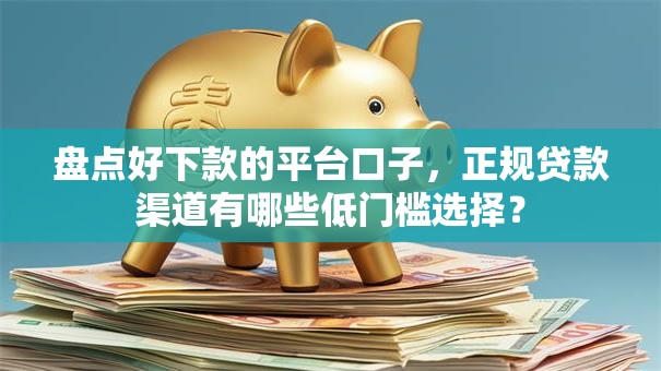 盘点好下款的平台口子，正规贷款渠道有哪些低门槛选择？