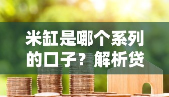 米缸是哪个系列的口子？解析贷款产品的隐藏属性