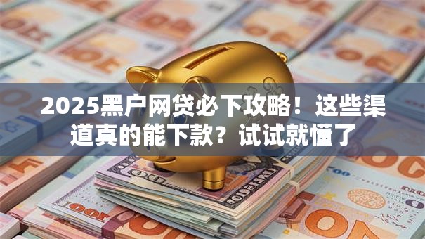 2025黑户网贷必下攻略！这些渠道真的能下款？试试就懂了