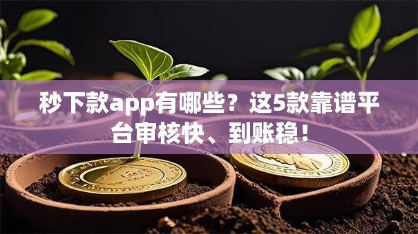 秒下款app有哪些？这5款靠谱平台审核快、到账稳！
