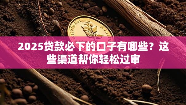 2025贷款必下的口子有哪些？这些渠道帮你轻松过审