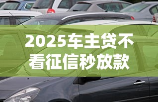 2025车主贷不看征信秒放款？真实操作流程全解析